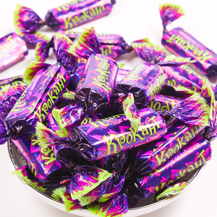 俄罗斯紫皮糖进口kdv喜糖果kpokaht巧克力原装正品年货网红零食品