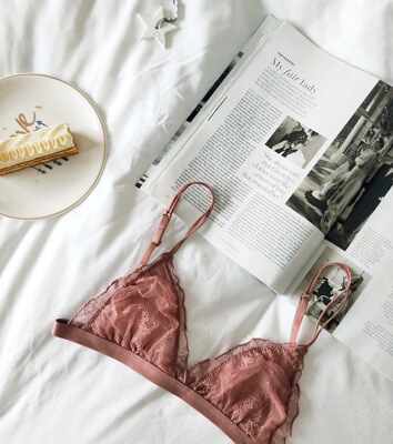 hey beau Bella bralette 法式软杯内衣 蕾丝三角杯无钢圈文胸-淘宝网