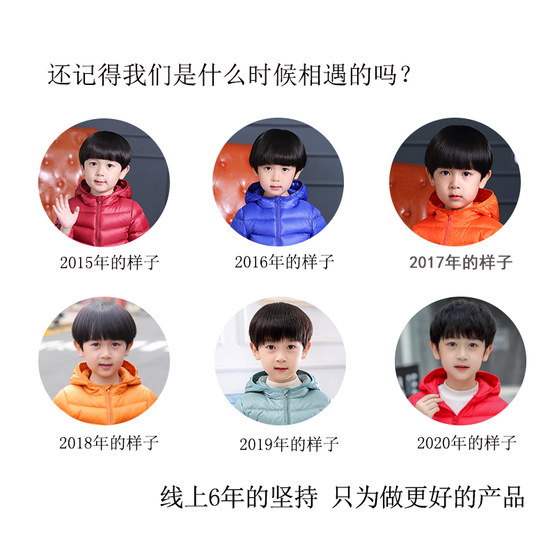 Jundai new children's down jacket boy girl girl baby thin section baby thickening medium and small children's clothing hooded jacket