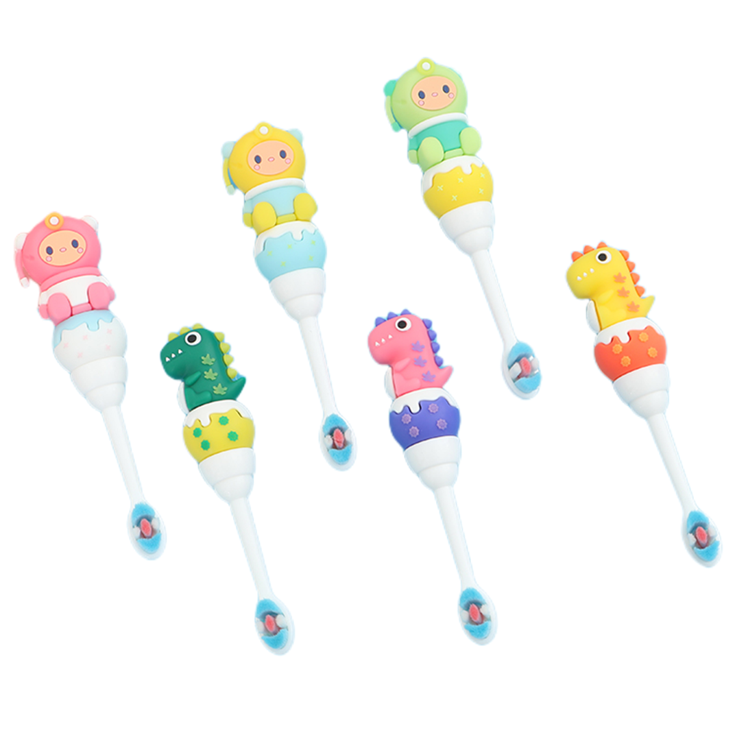 Cute Cartoon Baby Children Super Soft Fur Ultra-Fine Toothbrush Infant Ultra-Fine Soft-Bristle Toothbrush Student Baby Toothbrush Li