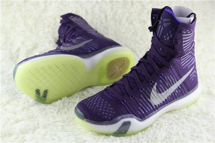 鞋迷体育 nike kobe x elite 科比10 zk10 精英紫 3m 1248/zfb