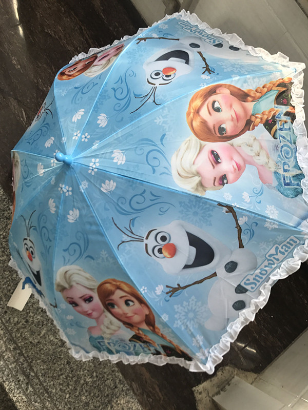 兒童雨傘女童自動愛莎冰雪奇緣艾莎公主女孩學生雨傘漂亮長柄傘