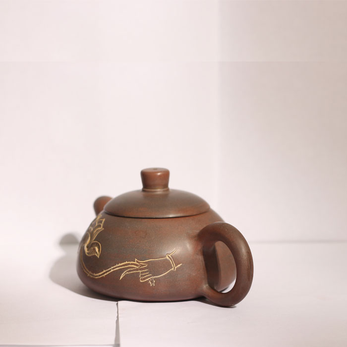 原创设计匠心制作广西钦州坭兴陶茶具壶 餐饮用具 一品鸿运陶茶壶
