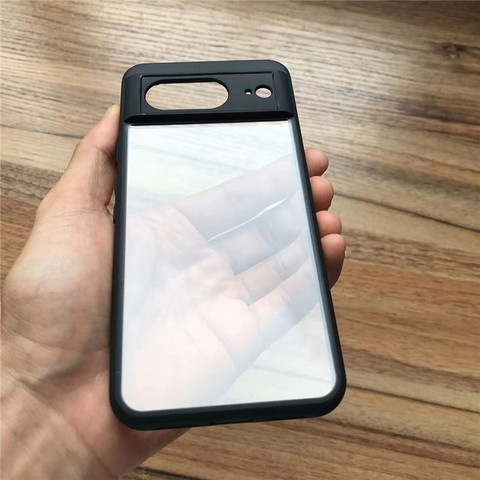Black — Transparent Clear Crystals Transparent Airbag 4 Corner Shock Absorbing 8, 8 Pro Google Pixel Phone Case