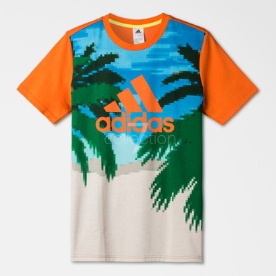 小七 Adidas 男大童针织圆领短袖T恤 892487原单