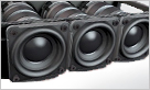 Six high-performance woofers built into the VideoWave system