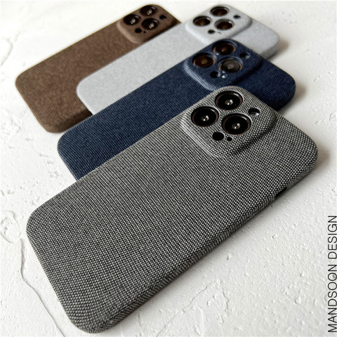 Canvas Fabric Anti Slip 15, 14, 13, 12, 11 iPhone Case