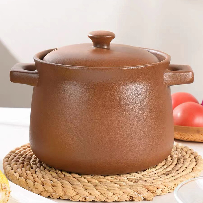 Natural Color Zero Add Pregnant Women Health Pot High Temperature Resistant Stew Pot Porridge Soup Pot Unglazed Casserole