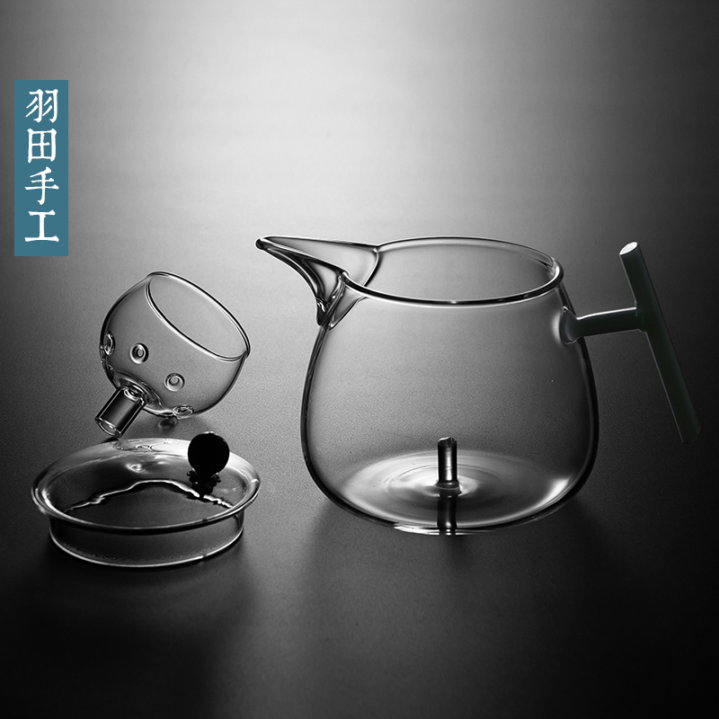 羽田 小青柑专用泡茶器分体式过滤煮茶壶 新款耐热加厚玻璃电茶壶