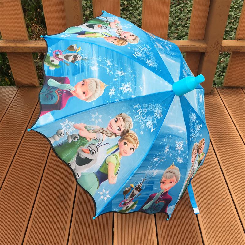 兒童雨傘男女童小孩學生透明冰雪奇緣愛莎艾沙公主洋傘長柄晴雨傘