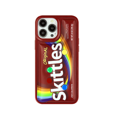 Red — New Skittles Original Candy Shock Absorbing Puffy Puffer Down Jacket 14, 13, 12 iPhone Case