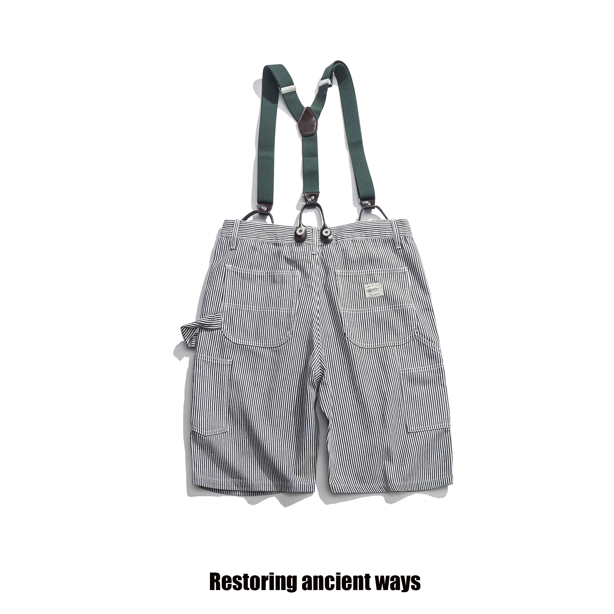 2019 été aramco 咔叽 hommes bande verticale salopette vintage japonais de chemin de fer de l'outillage casual les pantalons shorts hommes 2019 été aramco 咔叽 hommes bande verticale salopette vintage japonais de chemin de fer de l'outillage casual les pantalons shorts hommes