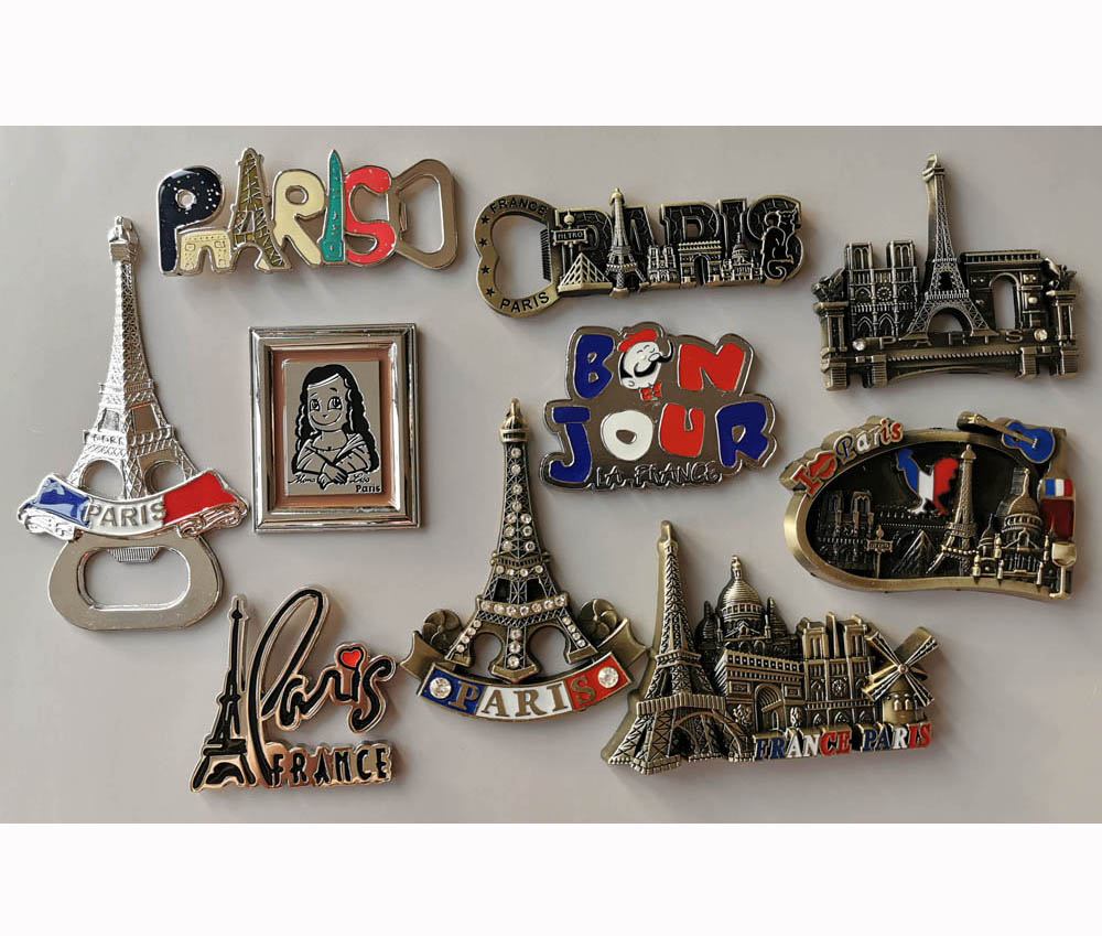 Metal Refrigerator Stickers Foreign Tourist Souvenirs San Francisco Italy Switzerland France Paris London South Korea