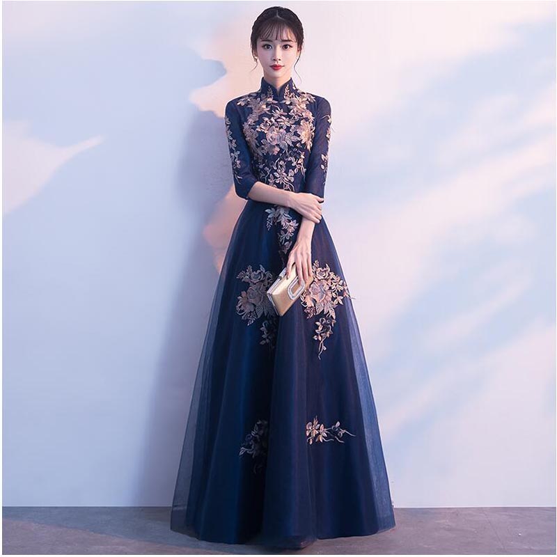 réunion annuelle de la robe de soirée des femmes à 2018 nouveau printemps de banquet de soirée élégante robe de soirée longue section de considérablement allongé les manches réunion annuelle de la robe de soirée des femmes à 2018 nouveau printemps de banquet de soirée élégante robe de soirée longue section de considérablement allongé les manches