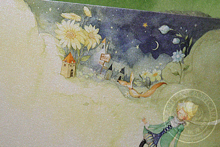 单选le petit prince插画法国埃克苏佩里小王子水彩手绘风明信片