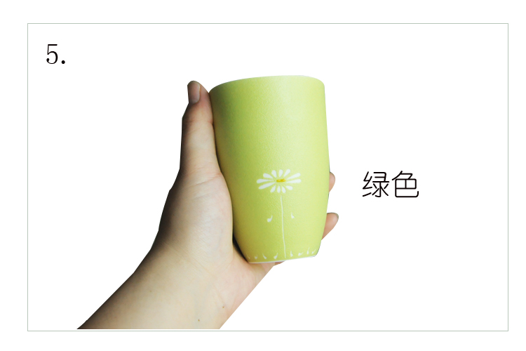 Jumping Hall Cute Sweet Fresh Daisy Single Mug Ceramic Water Cup Coffee Cup Creative Milk Cup Gift