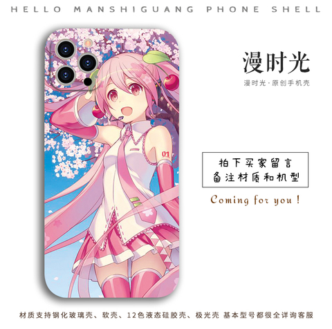 Hatsune Miku Pink Cherry Blossom Anime iPhone Case