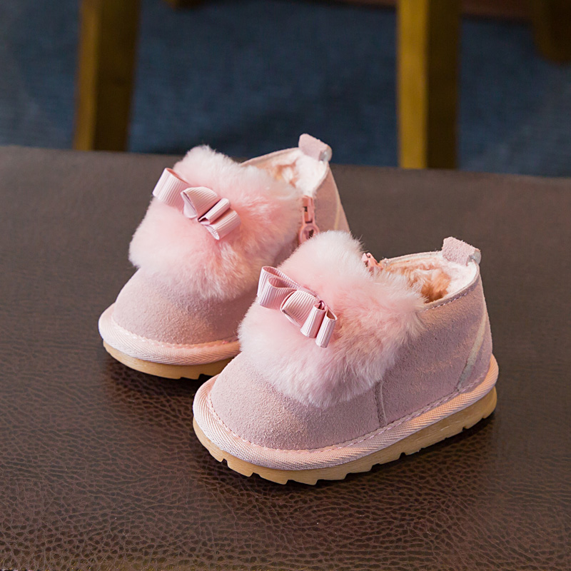 嬰兒鞋童鞋一歲半女寶寶秋鼕鞋子0-1歲棉鞋1-2歲女童雪地靴學步鞋