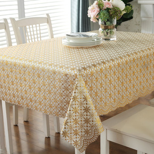 桌布餐桌布防水防油防烫免洗哦茶几垫长方形欧式pvc塑料台布