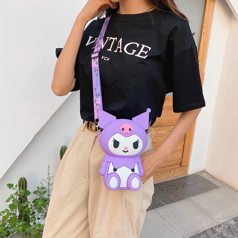 Large Clow M Cell Phone Bag Female Japanese Style Soft Girl Little Devil Messenger Bag Student JK Doll Cartoon Silicone Bag