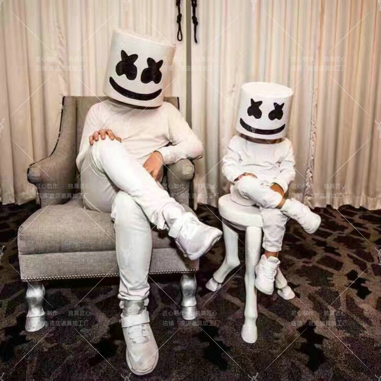 marshmello dj头套tiesto头盔儿童款百大头盔头套百大