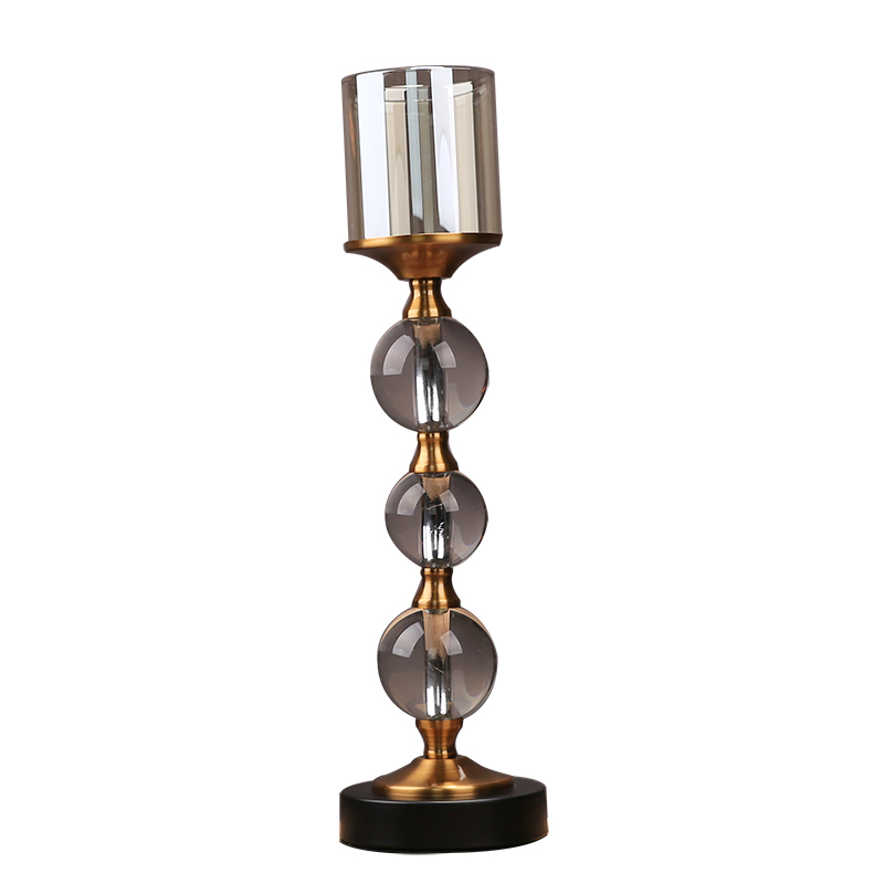 European-Style Crystal Candlestick Home Light Luxury Decoration Model Room Table-Top Decorations Candlelight Gift Candle Holder Decorations