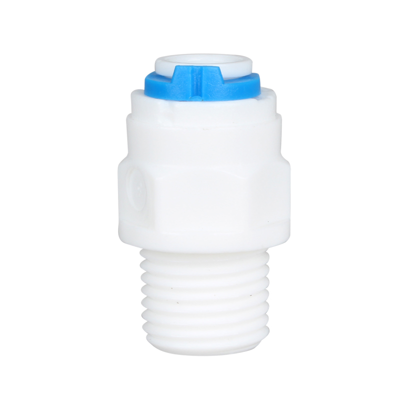 k1044 water purifier connector small t33 post active carbon 2-part qui connect straight through 2-part external thread straight through connector