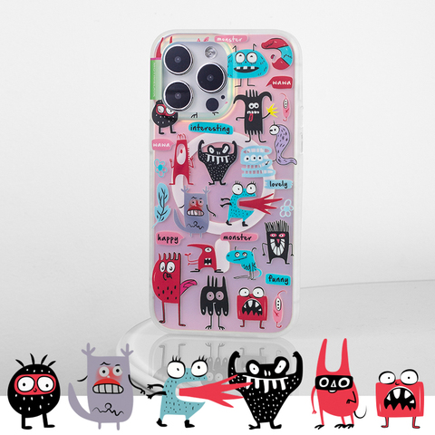 Motimelata Cartoon Monster New MagSafe Wireless Charging Compatible 15, 14, 13, 12 iPhone Case