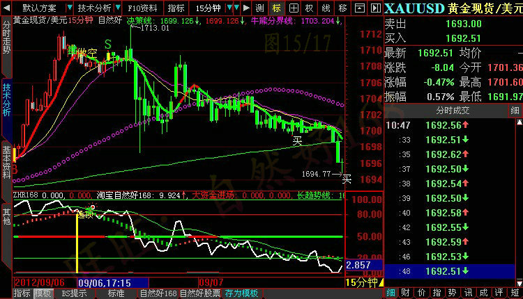 自然好168黄金白银现货外汇股指期货原油 股票软件技术指标