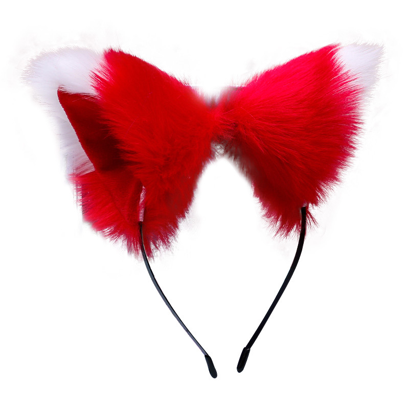Handmade Fox Ear Headband Simulation Animal Ears KC Headband Lolita Stereo Headdress Hair Hoop