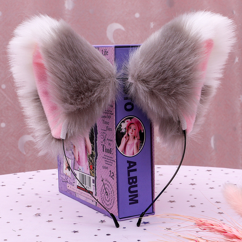 Handmade Fox Ear Headband Simulation Animal Ears KC Headband Lolita Stereo Headdress Hair Hoop