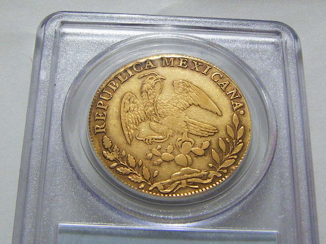 pcgs xf40墨西哥鹰洋金币1848年8埃斯库多大金币27克