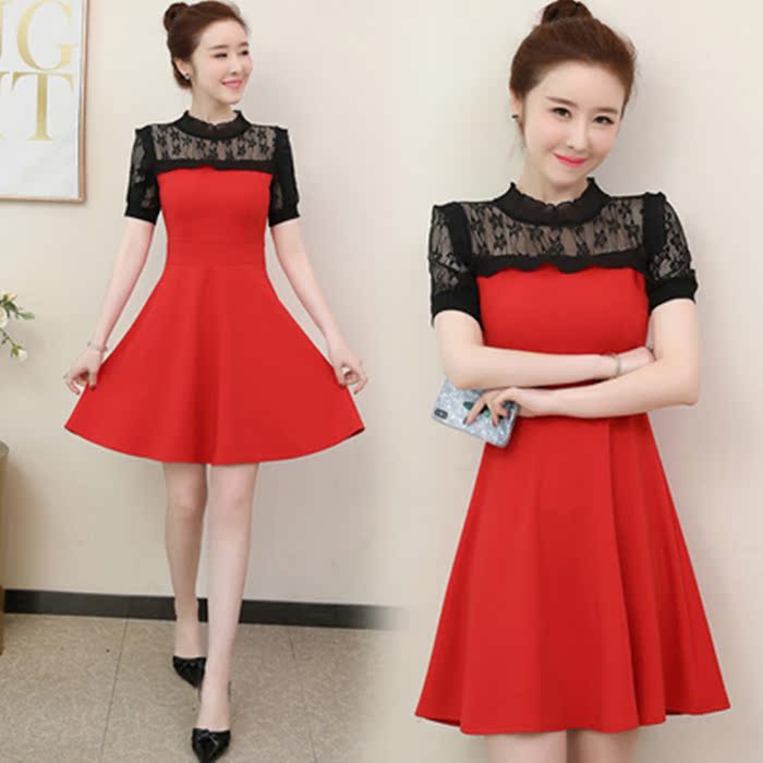 printemps / eté une ligne de la jupe grande taille robes de femmes toast vêtements de dentelle slim fit col petit vent parfumé creux amélioration de la robe de soirée printemps / eté une ligne de la jupe grande taille robes de femmes toast vêtements de dentelle slim fit col petit vent parfumé creux amélioration de la robe de soirée