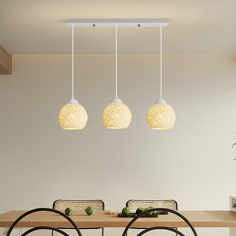Dining Room Chandelier Retro Silent Style Bar Table Dining Room Modern Minimalist and Magnificent Three-Head Single Head Suspension Wire Long Lamps