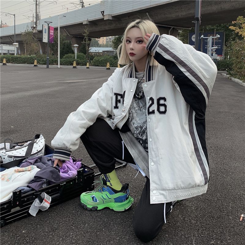 Liberty Kostume autumn and winter army green national tide couple loose men and women retro jacket tooling jacket male