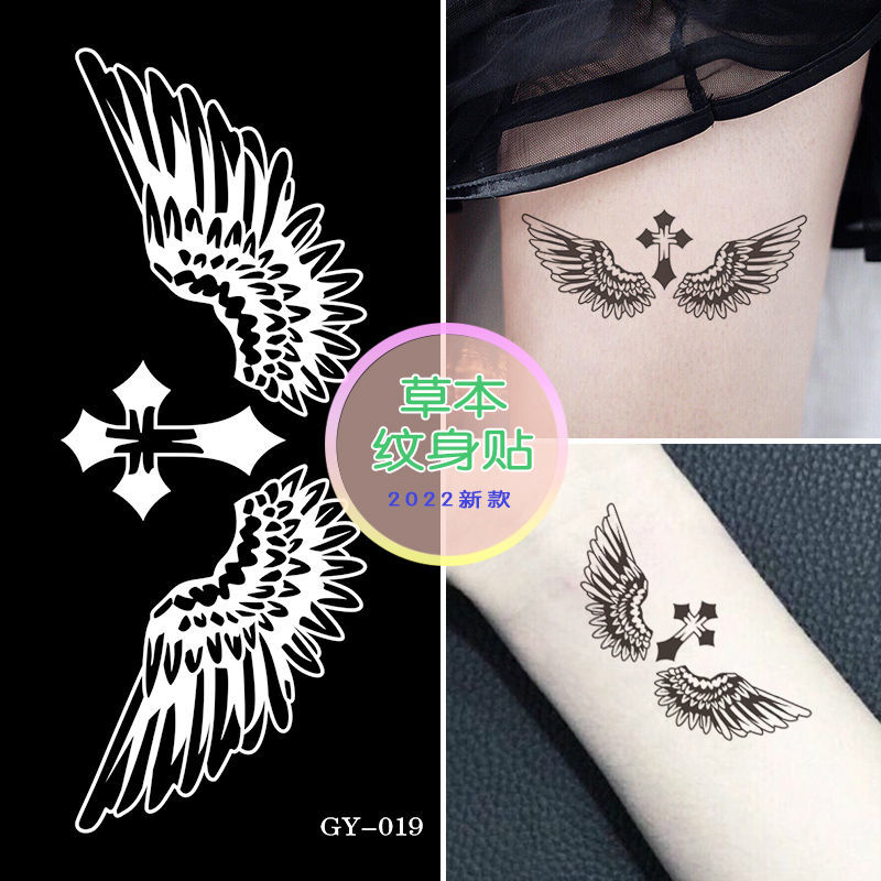 Bow Herbal Tattoo Sticker Waterproof and Durable Ins Wind Dark Collarbone Men and Women Pattern Social Realistic Non-Reflective