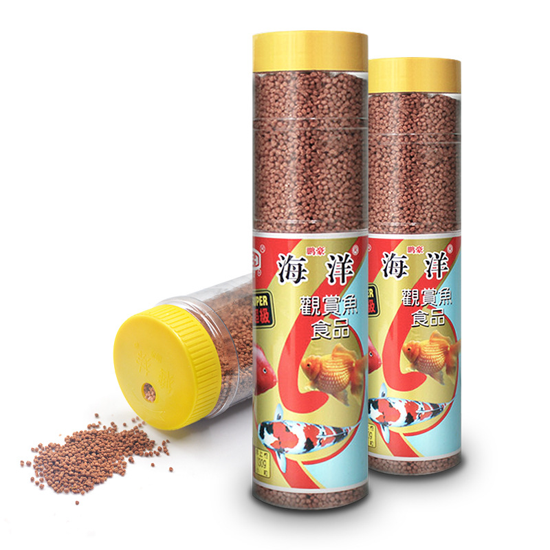 Supply Ocean Brand Goldfish Feed Small Fancy Carp Fish Food Parrot Fish Fish Food Tropical Fish Fish Feed Penghao Fish Food