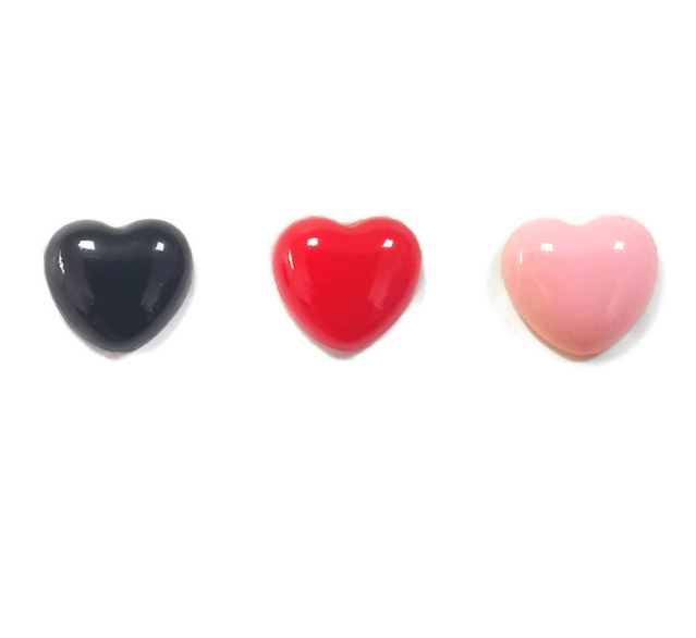 Heart Shape Nose Eye Toy Accessories Plush Doll Nose Heart-Shaped Pink Black Red