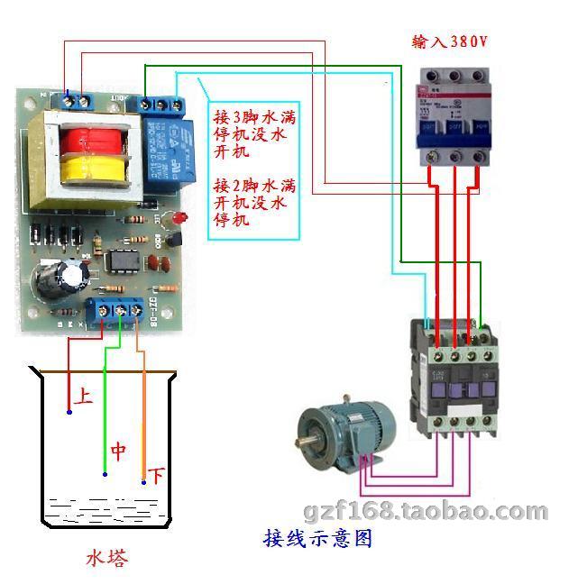 380v自动抽水排水缺水 液位控制器开关 水塔水池保护控制电路板