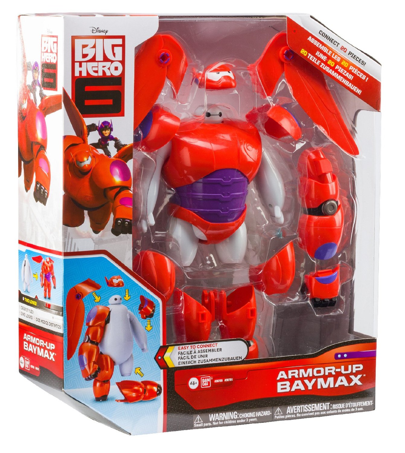 Baymax Super Marines Red White Big Fat Doll Armor With Sound And