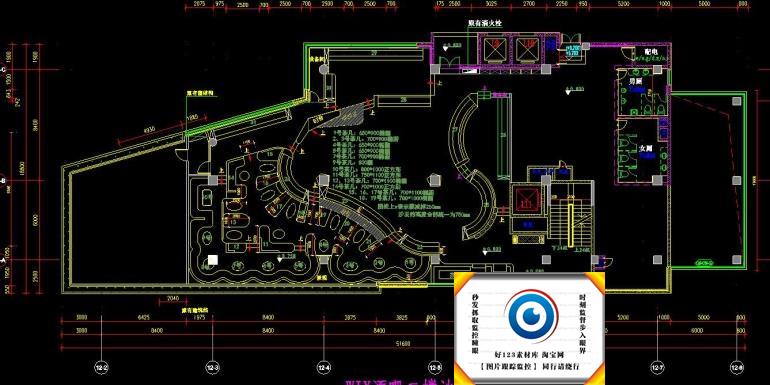 09元】2015更新娱乐酒吧室内设计装修方案cad施工