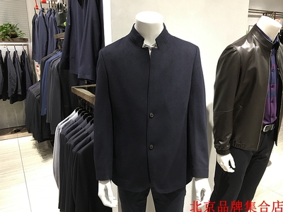 甩货 男士秋冬款 经典立领 羊毛混纺 针织面料 半大衣外