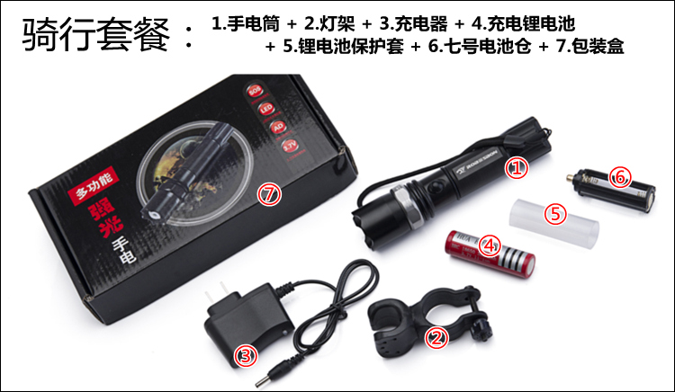 Eclairage pour vélo CREE - phare - Ref 2401766 Image 4