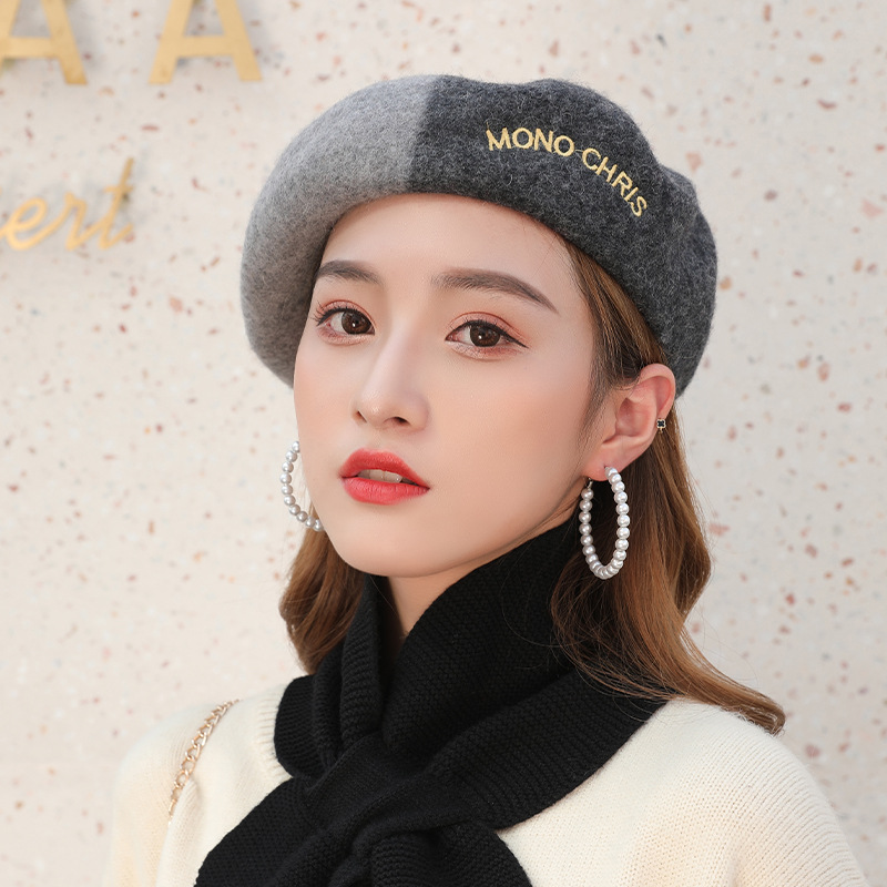 Beret women's net red same style winter British retro warm hat autumn and winter Korean fashion trendy wild Japanese hat