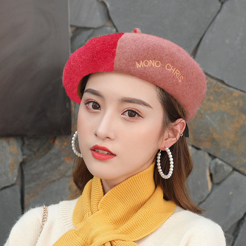 Beret women's net red same style winter British retro warm hat autumn and winter Korean fashion trendy wild Japanese hat