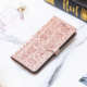Pink Embossed Dog & Cat Faces Leather Wallet Phone Case for iPhone 17, 16, 15, 14 and 13
