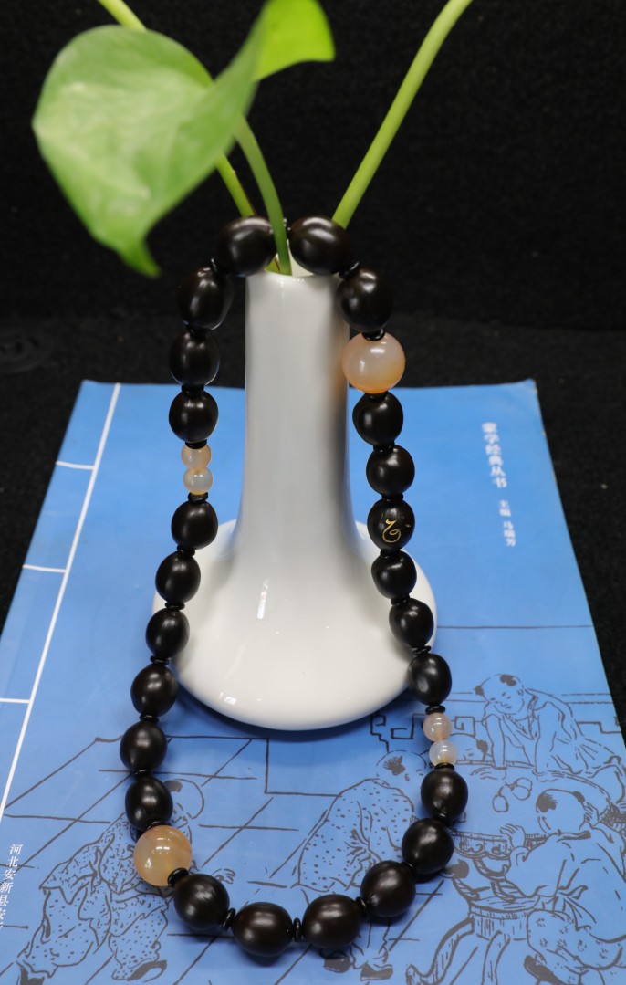 Crafts Lotus Seed Zen Buddha Beads Rosary Nece Wild Lotus Seed Hand-Held Xiong'an Non-Heritage Zhengxin Lotus Good Bracelet