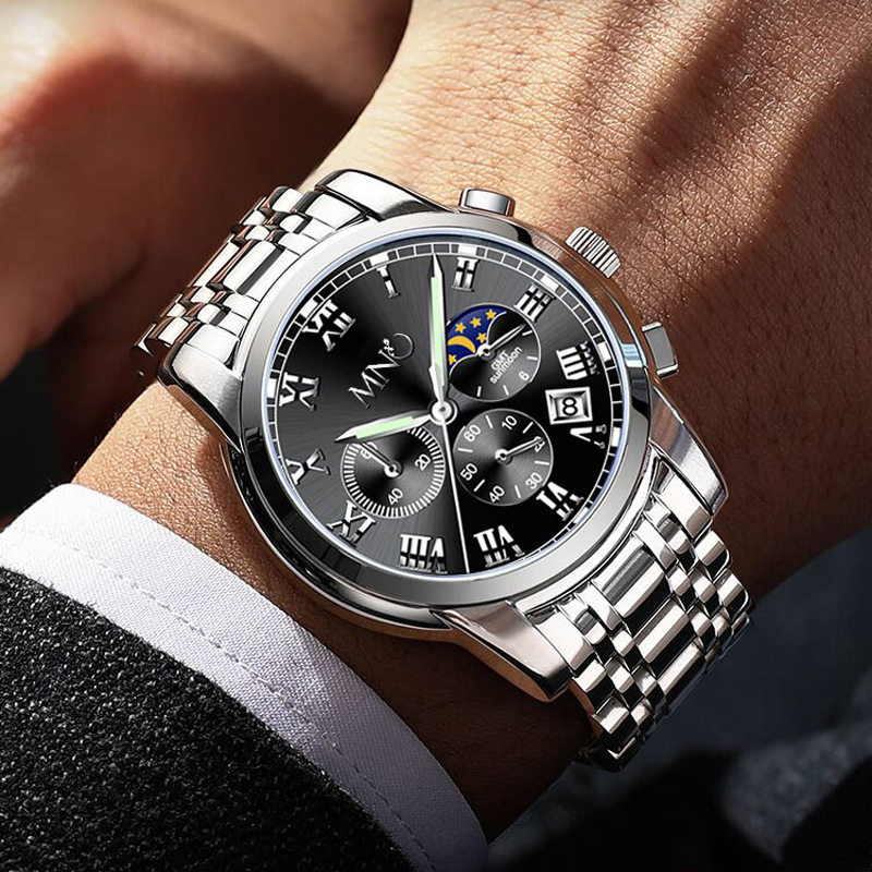 Men's Business Mechanical Watch Waterproof Glow For Students_voghion.com