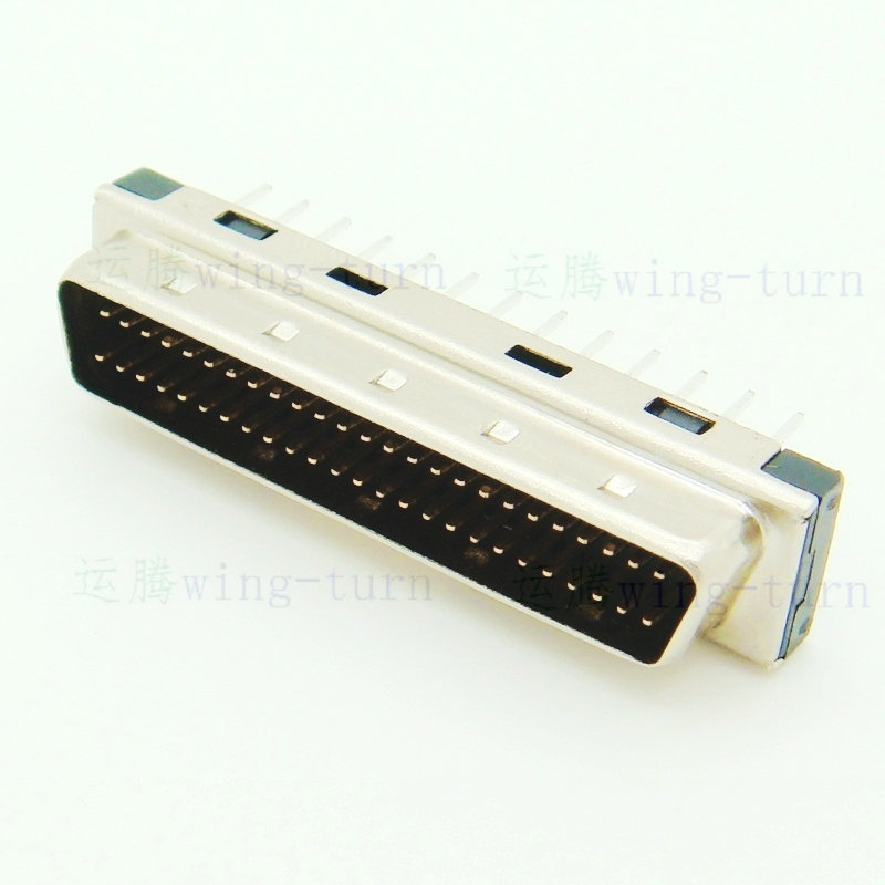 yunteng mdd50ma-180 scsi plug straight pin pcb male 50 core db straight pin