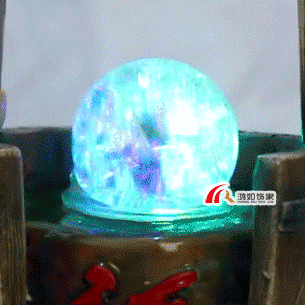 聚宝盆一桶金八方来财开业大礼 树脂工艺品 风水轮喷泉摆设18-31